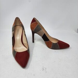 Nine West Shayleyo Faux Suede Multi-Colored‎ Pump Heels Size 7M Career